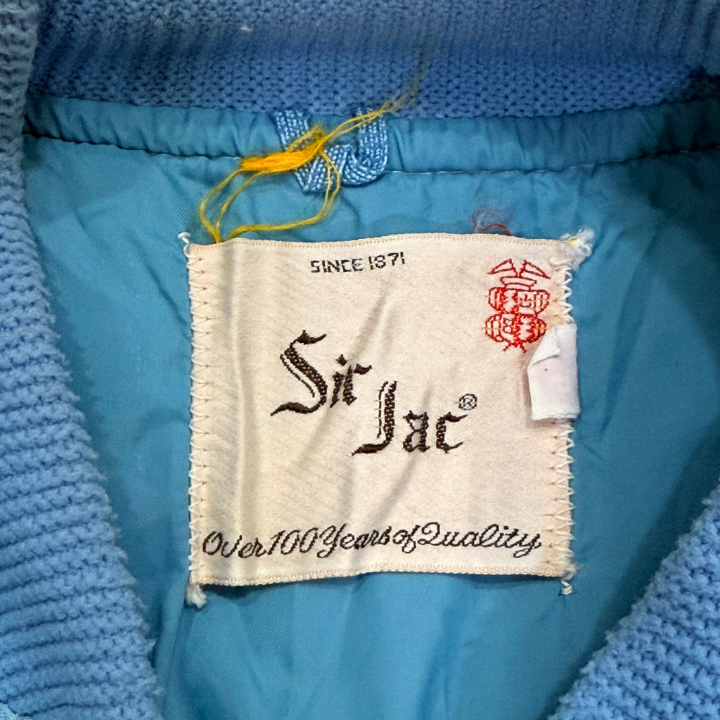 Vintage St. Jacques Baby Blue Full-Zip Bomber Jacket