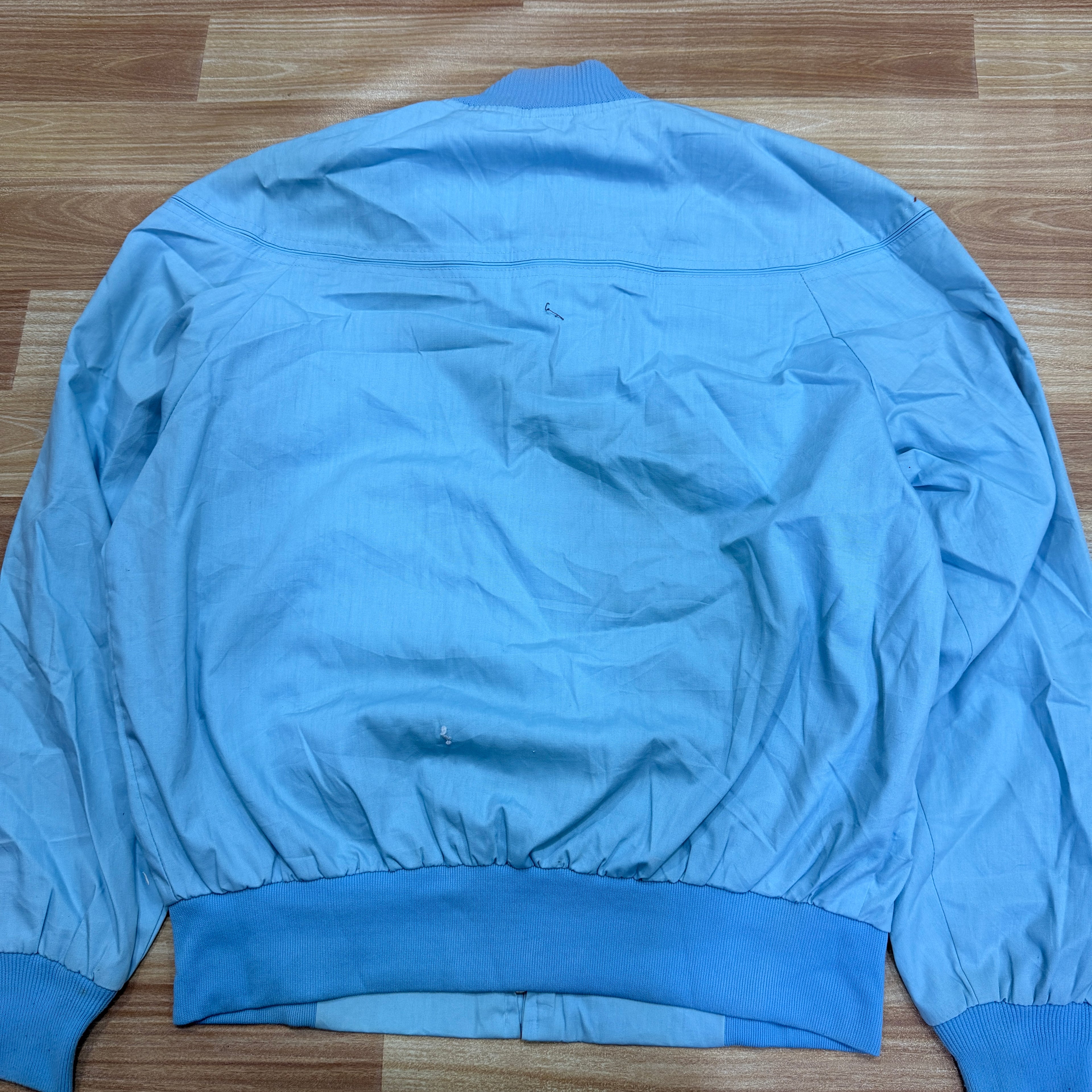 Vintage St. Jacques Baby Blue Full-Zip Bomber Jacket
