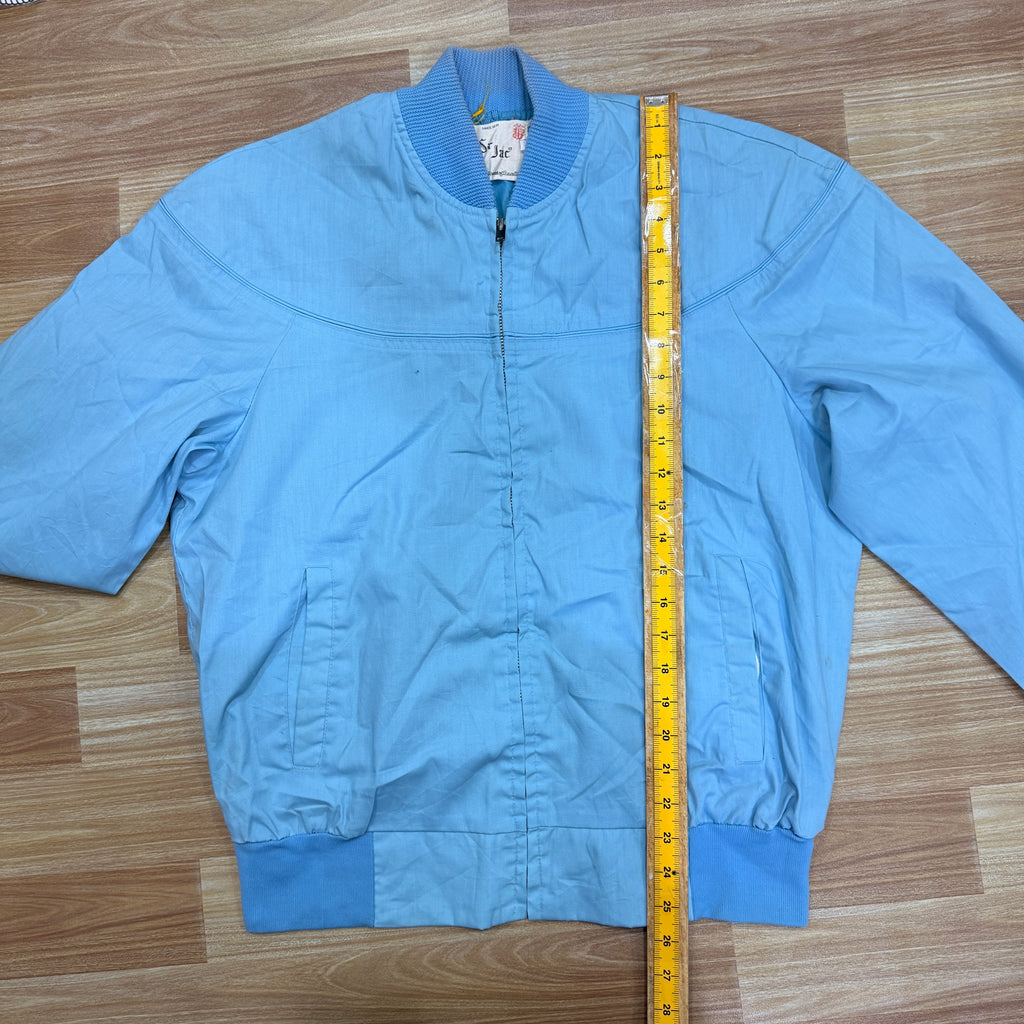 Vintage St. Jacques Baby Blue Full-Zip Bomber Jacket