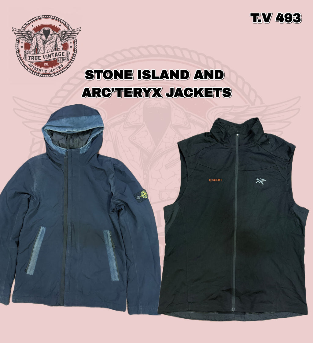 Premium Branded Jacket Bundle (4 PCS) – Arc’teryx, Stone Island & Armani