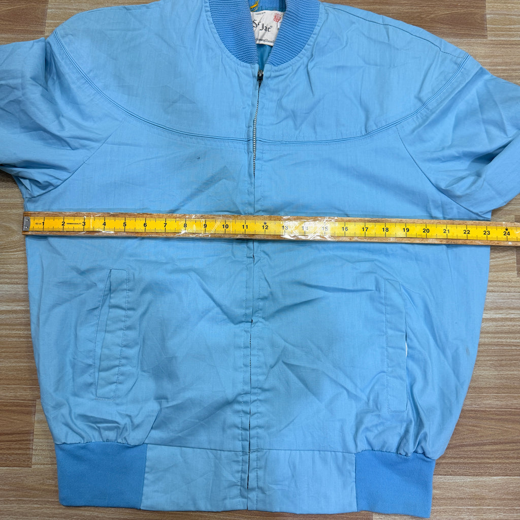 Vintage St. Jacques Baby Blue Full-Zip Bomber Jacket